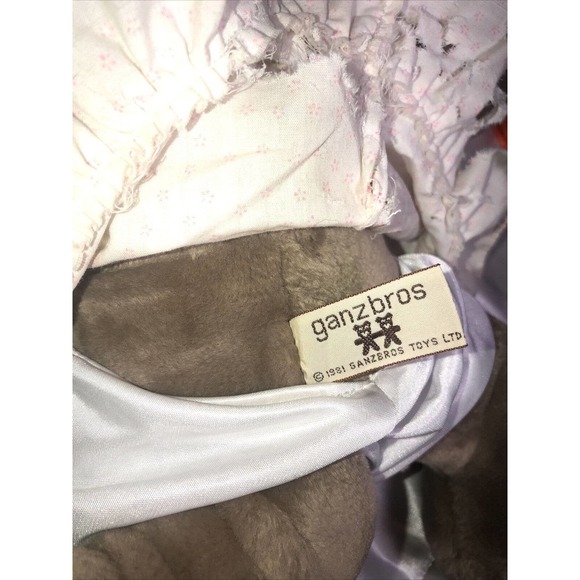 Vntg Ganz Bros Retired Wrinkles Toy Stuffed Plush Puppet Dog (Flawed Dress) 1981 - Picture 8 of 11